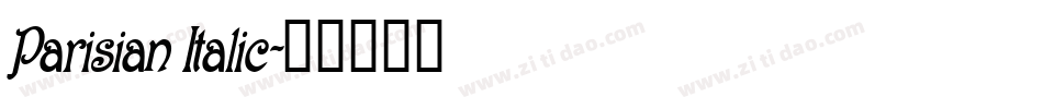 Parisian Italic字体转换